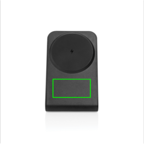 VoltPerch 15W magnetischer Wireless Charger aus RCS rec. ABS schwarz bedrucken, Art.-Nr. P309.0901