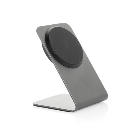 Terra Aluminium 15W magnetischer Wireless-Charger grau bedrucken, Art.-Nr. P309.1002