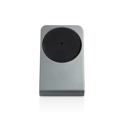 Terra Aluminium 15W magnetischer Wireless-Charger grau bedrucken, Art.-Nr. P309.1002