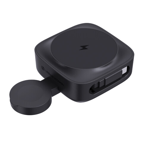 Urban Vitamin Goleta 2-in-1 15W Magnetic Wireless Charger schwarz bedrucken, Art.-Nr. P309.5301