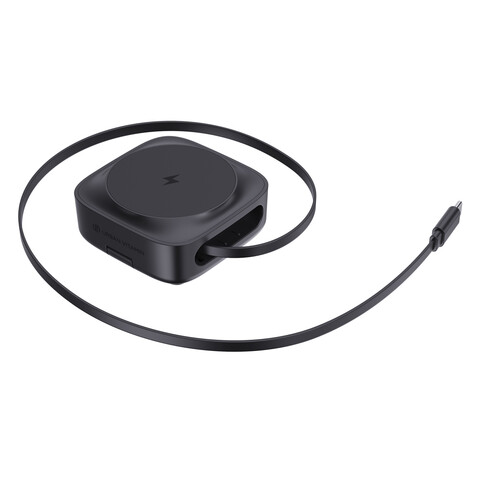 Urban Vitamin Goleta 2-in-1 15W Magnetic Wireless Charger schwarz bedrucken, Art.-Nr. P309.5301