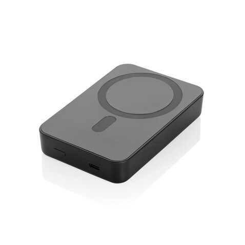 Amporia 10.000mAh magnetische Powerbank aus RCS rec. ABS schwarz bedrucken, Art.-Nr. P322.8901 Amporia 10.000mAh magnetische Powerbank aus RCS rec. ABS schwarz bedrucken, Art.-Nr. P322.8901