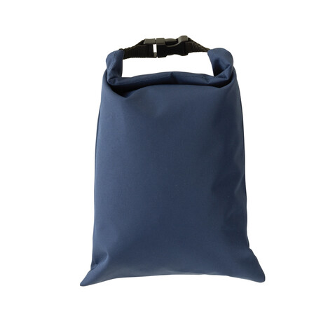 Snackstrap faltbarer Lunchbag aus AWARE™ rPET 30 x 20cm navy blau bedrucken, Art.-Nr. P422.5525