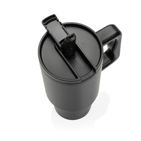 Embrace Leakproof aus RCS recyceltem Edelstahl 900ml schwarz bedrucken, Art.-Nr. P437.3401