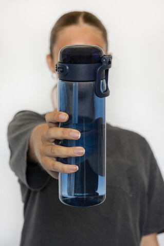 Sip&#039;nLock RCS rPET auslaufsichere Sport-Trinkflasche 800ml navy blau bedrucken, Art.-Nr. P437.7025