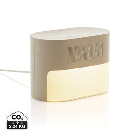 LumaRise RCS Sonnenaufgangs-Wecker beige bedrucken, Art.-Nr. P457.0019 LumaRise RCS Sonnenaufgangs-Wecker beige bedrucken, Art.-Nr. P457.0019