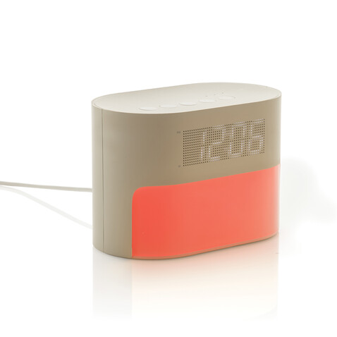 LumaRise RCS Sonnenaufgangs-Wecker beige bedrucken, Art.-Nr. P457.0019