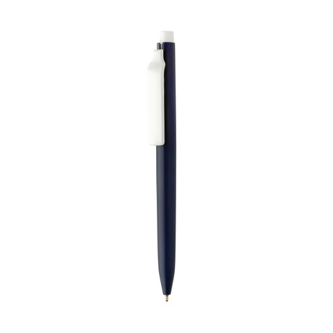Vibe GRS-zertifizierter rABS-Stift mit Ultra-Glide-Tinte navy blau, weiß bedrucken, Art.-Nr. P611.3825