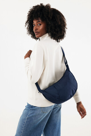 Crescent XL AWARE™ RPET Half-Moon Sling Tasche navy blau bedrucken, Art.-Nr. P763.5125