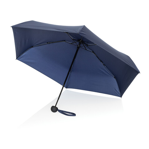 19,5“manueller Super-Mini-Schirm aus Aware™ rPET 190T Pongee navy blau bedrucken, Art.-Nr. P850.7425