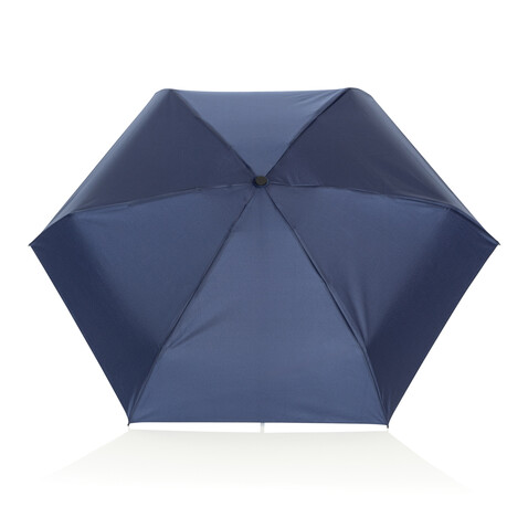 19,5“manueller Super-Mini-Schirm aus Aware™ rPET 190T Pongee navy blau bedrucken, Art.-Nr. P850.7425