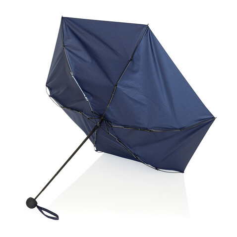 19,5“manueller Super-Mini-Schirm aus Aware™ rPET 190T Pongee navy blau bedrucken, Art.-Nr. P850.7425