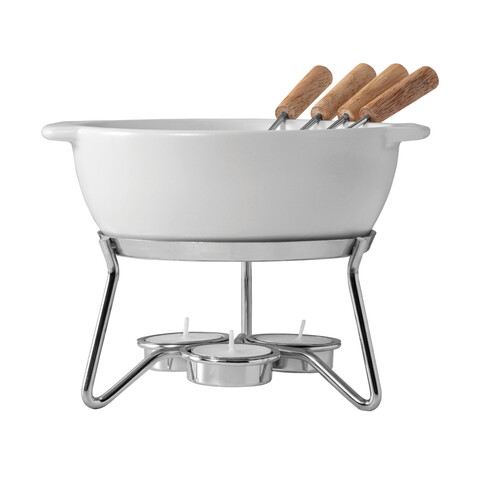 BOSKA Käse-Fondue Set Party - 750ml weiß bedrucken, Art.-Nr. RB853548