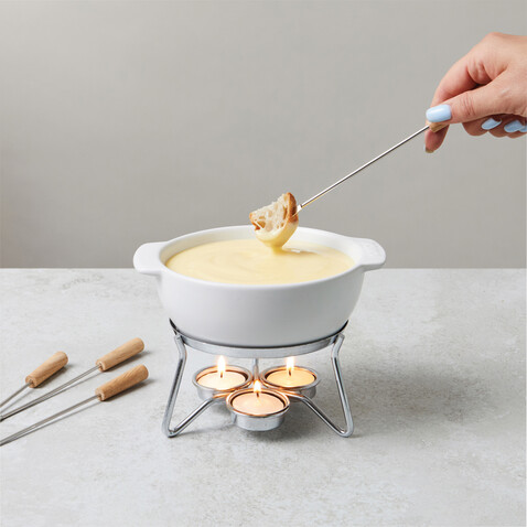BOSKA Käse-Fondue Set Party - 750ml weiß bedrucken, Art.-Nr. RB853548