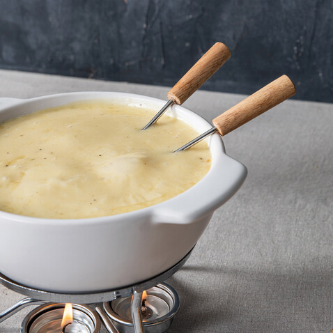 BOSKA Käse-Fondue Set Party - 750ml weiß bedrucken, Art.-Nr. RB853548