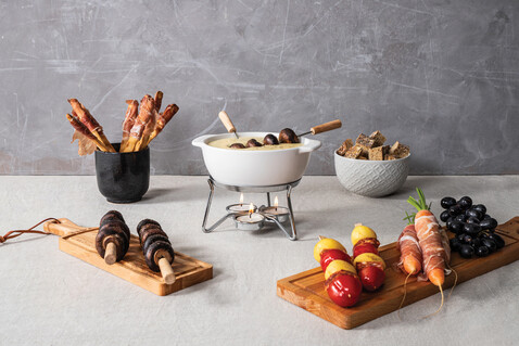 BOSKA Käse-Fondue Set Party - 750ml weiß bedrucken, Art.-Nr. RB853548
