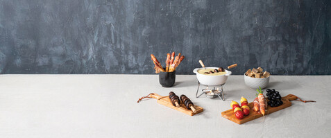 BOSKA Käse-Fondue Set Party - 750ml weiß bedrucken, Art.-Nr. RB853548