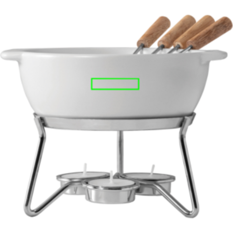 BOSKA Käse-Fondue Set Party - 750ml weiß bedrucken, Art.-Nr. RB853548