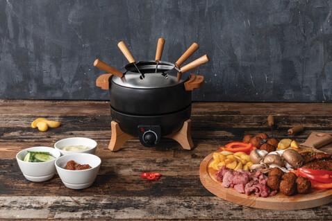 BOSKA electrisches Party Fondue Set - 2.3L (EU Type F) schwarz bedrucken, Art.-Nr. RB853570