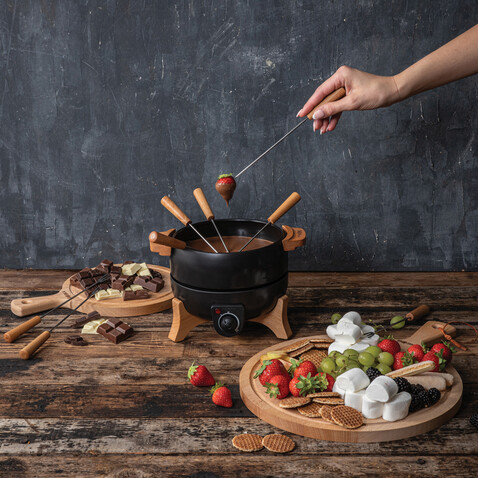BOSKA electrisches Party Fondue Set - 2.3L (EU Type F) schwarz bedrucken, Art.-Nr. RB853570