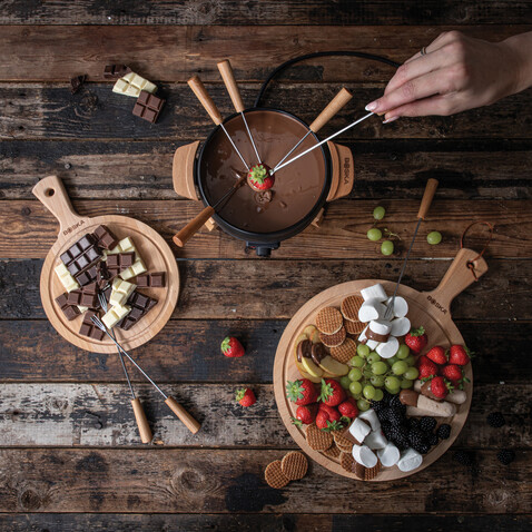 BOSKA electrisches Party Fondue Set - 2.3L (EU Type F) schwarz bedrucken, Art.-Nr. RB853570