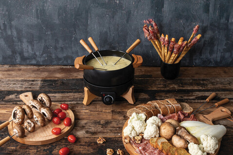 BOSKA electrisches Party Fondue Set - 2.3L (EU Type F) schwarz bedrucken, Art.-Nr. RB853570