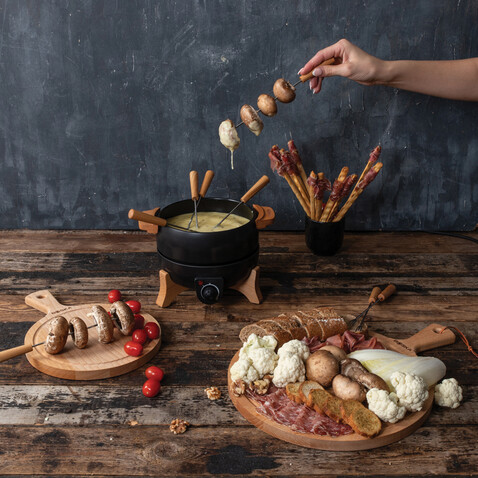 BOSKA electrisches Party Fondue Set - 2.3L (EU Type F) schwarz bedrucken, Art.-Nr. RB853570