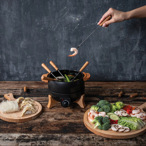 BOSKA electrisches Party Fondue Set - 2.3L (EU Type F) schwarz bedrucken, Art.-Nr. RB853570