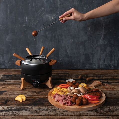 BOSKA electrisches Party Fondue Set - 2.3L (EU Type F) schwarz bedrucken, Art.-Nr. RB853570