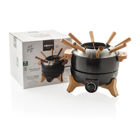 BOSKA electrisches Party Fondue Set - 2.3L (EU Type F) schwarz bedrucken, Art.-Nr. RB853570
