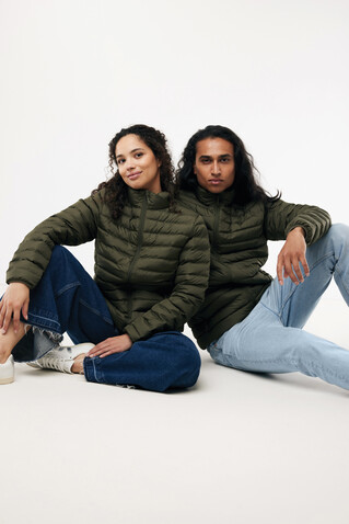 IQONIQ Maiko Herren Steppjacke aus recyceltem Polyester khaki bedrucken, Art.-Nr. T1703.020.XXXL