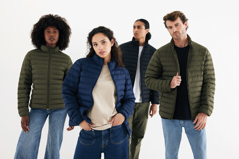 IQONIQ Maiko Herren Steppjacke aus recyceltem Polyester khaki bedrucken, Art.-Nr. T1703.020.XXXL