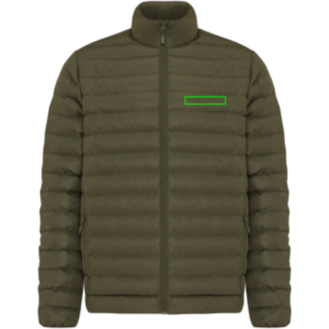 IQONIQ Maiko Herren Steppjacke aus recyceltem Polyester khaki bedrucken, Art.-Nr. T1703.020.XXXL