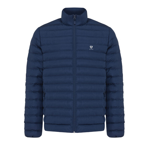 IQONIQ Maiko Herren Steppjacke aus recyceltem Polyester navy blau bedrucken, Art.-Nr. T1703.002.L