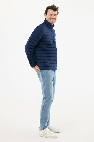 IQONIQ Maiko Herren Steppjacke aus recyceltem Polyester navy blau bedrucken, Art.-Nr. T1703.002.L