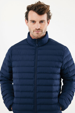 IQONIQ Maiko Herren Steppjacke aus recyceltem Polyester navy blau bedrucken, Art.-Nr. T1703.002.L