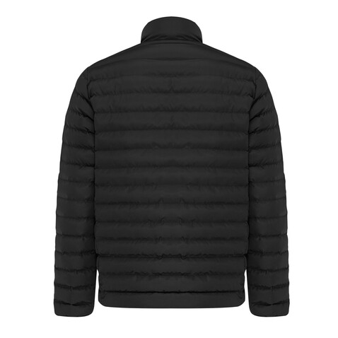 IQONIQ Maiko Herren Steppjacke aus recyceltem Polyester schwarz bedrucken, Art.-Nr. T1703.001.4XL