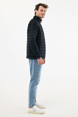 IQONIQ Maiko Herren Steppjacke aus recyceltem Polyester schwarz bedrucken, Art.-Nr. T1703.001.4XL