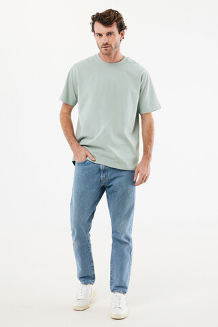 IQONIQ Nikko Heavyweight T-Shirt aus recycelter Baumwolle Iceberg green bedrucken, Art.-Nr. T9106.023.XXXL