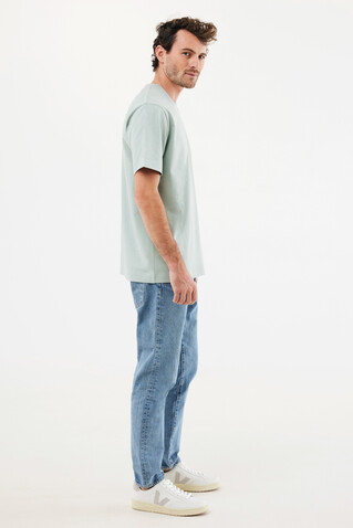 IQONIQ Nikko Heavyweight T-Shirt aus recycelter Baumwolle Iceberg green bedrucken, Art.-Nr. T9106.023.XXXL