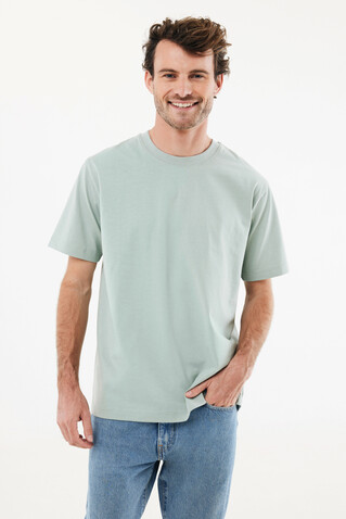 IQONIQ Nikko Heavyweight T-Shirt aus recycelter Baumwolle Iceberg green bedrucken, Art.-Nr. T9106.023.XXXL