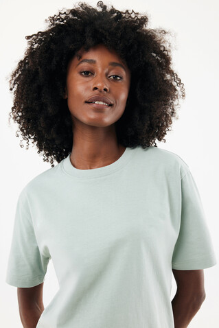 IQONIQ Nikko Heavyweight T-Shirt aus recycelter Baumwolle Iceberg green bedrucken, Art.-Nr. T9106.023.XXXL