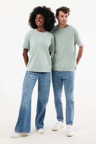 IQONIQ Nikko Heavyweight T-Shirt aus recycelter Baumwolle Iceberg green bedrucken, Art.-Nr. T9106.023.XXXL