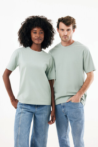 IQONIQ Nikko Heavyweight T-Shirt aus recycelter Baumwolle Iceberg green bedrucken, Art.-Nr. T9106.023.XXXL