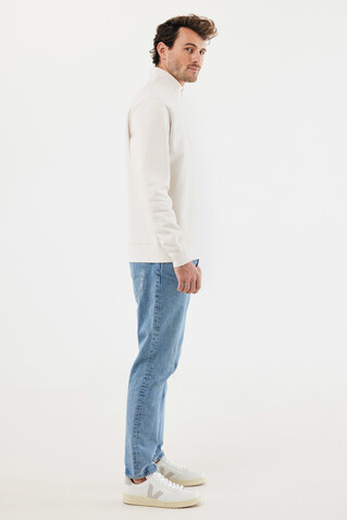 IQONIQ Elgon Quarter-Zip-Sweater aus rec. Baumwolle ivory white bedrucken, Art.-Nr. T9601.040.XXXL