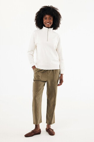 IQONIQ Elgon Quarter-Zip-Sweater aus rec. Baumwolle ivory white bedrucken, Art.-Nr. T9601.040.XXXL