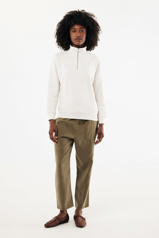 IQONIQ Elgon Quarter-Zip-Sweater aus rec. Baumwolle ivory white bedrucken, Art.-Nr. T9601.040.XXXL