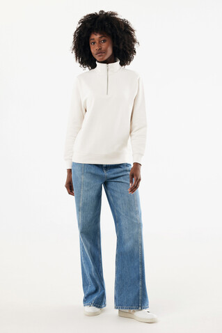IQONIQ Elgon Quarter-Zip-Sweater aus rec. Baumwolle ivory white bedrucken, Art.-Nr. T9601.040.XXXL