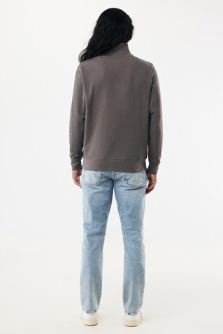 IQONIQ Elgon Quarter-Zip-Sweater aus rec. Baumwolle anthrazit bedrucken, Art.-Nr. T9601.019.M
