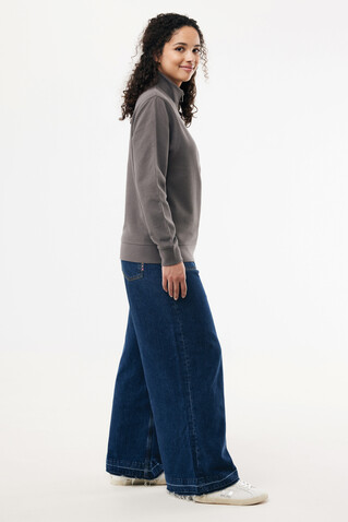 IQONIQ Elgon Quarter-Zip-Sweater aus rec. Baumwolle anthrazit bedrucken, Art.-Nr. T9601.019.M